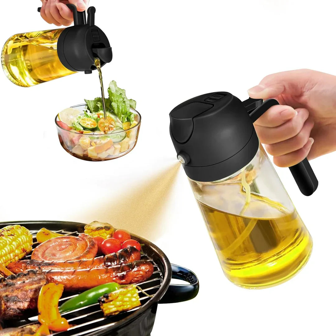 Versatile 2-in-1 Olive Oil Dispenser, Efficient