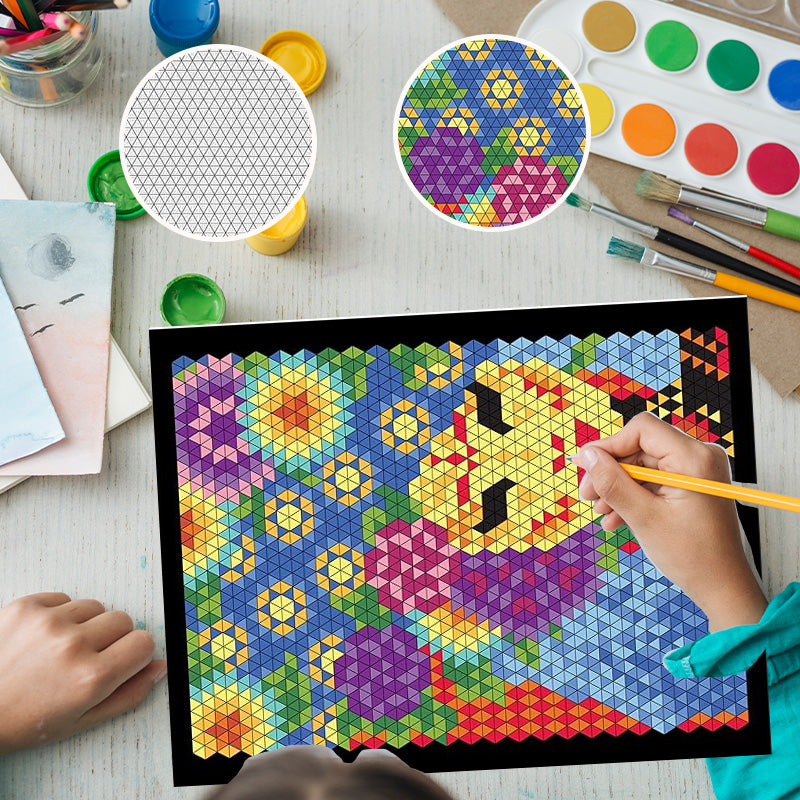 Livre de mosaïque à colorier par numéros, 100 pages, activité artistique