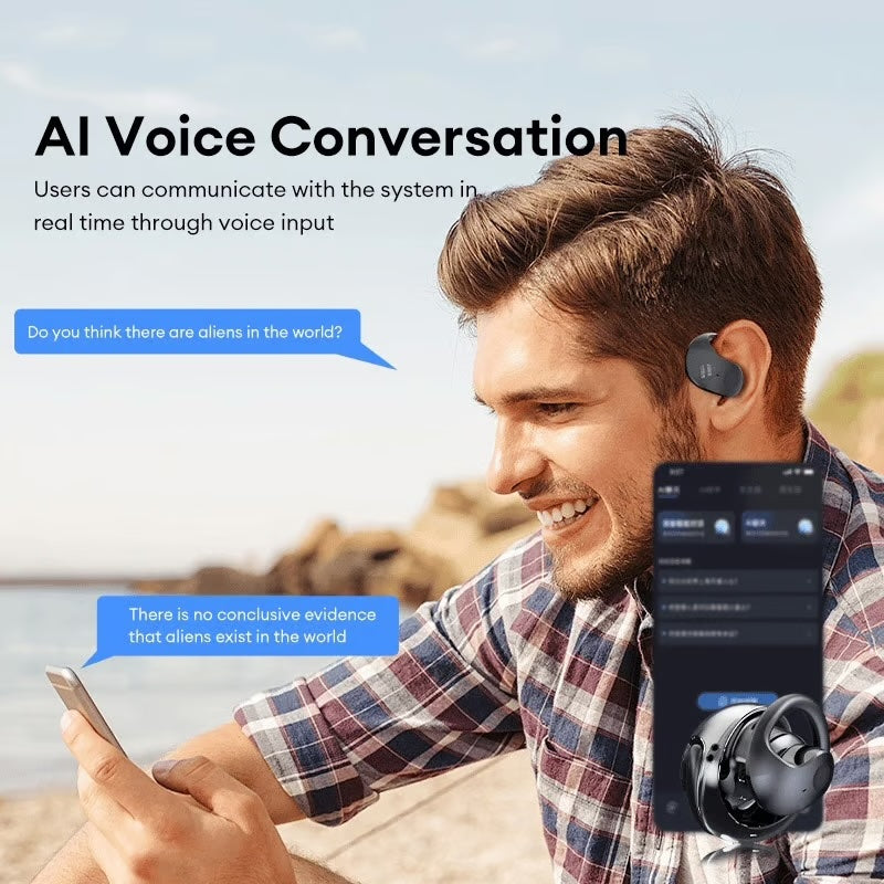 Écouteurs Bluetooth avec traduction IA et prise en charge multilingue en temps réel