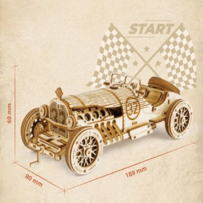 Intricate Wooden Mechanical Model Kit, Engaging Design