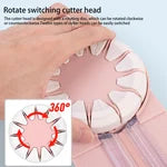 Paper Cutter  Rotating Disc with Multiple Cutting Patterns, 12-in-1