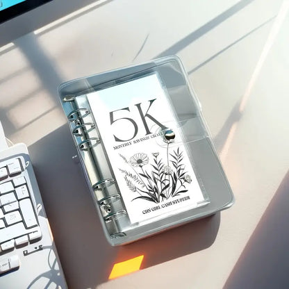 12-Month Envelopes Money Saving Challenge Binder  PVC Loose-Leaf Savings Organizer