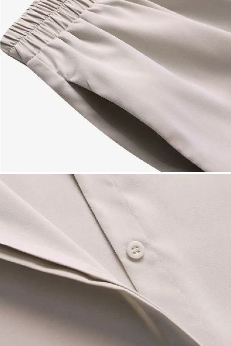 Ensemble décontracté monochrome pour femme | Deux pièces