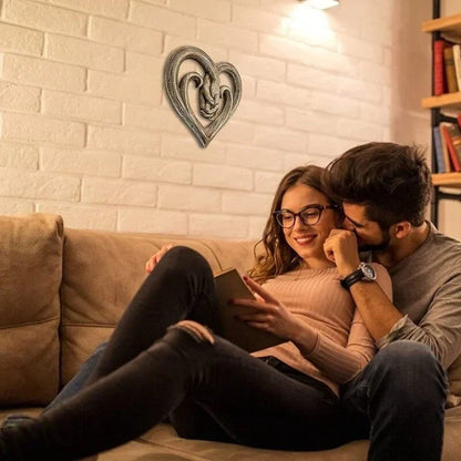 Heart-Shaped Wooden Wall Art, Rustic Charm