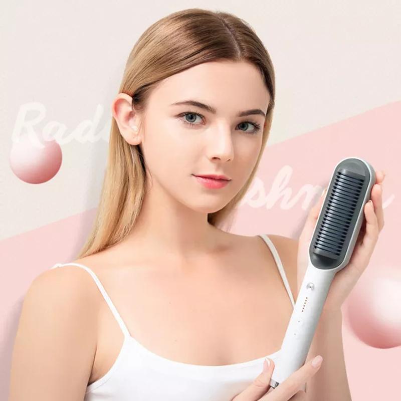 Hair Straightener Brush Frizz Control & Silky Smooth Finish