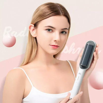Hair Straightener Brush Frizz Control & Silky Smooth Finish