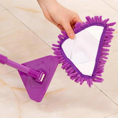 Rotatable Triangle Cleaning Mop  Adjustable Telescopic Handle