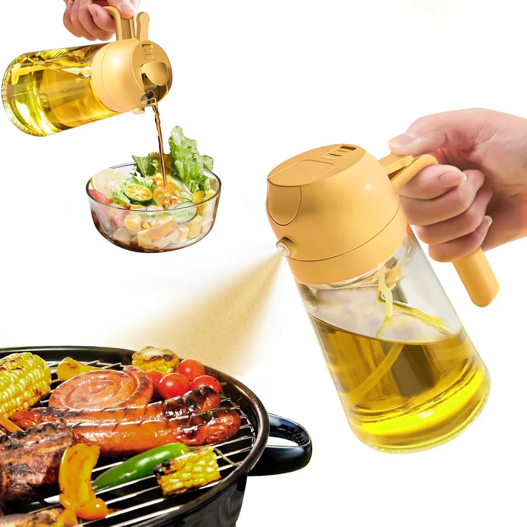 Versatile 2-in-1 Olive Oil Dispenser, Efficient