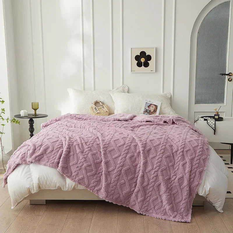 Reversible Plush Blanket, Cozy Design