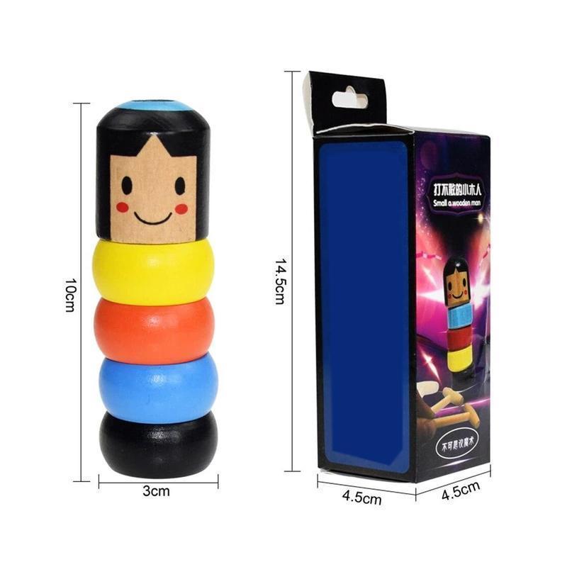 Wooden Magic Toy  Unbreakable Bouncing Doll
