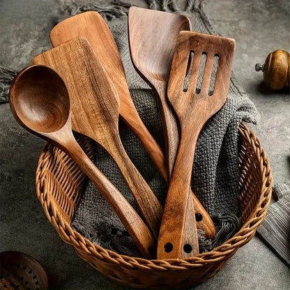 Natural Teak Wood Kitchen Set, Durable Design