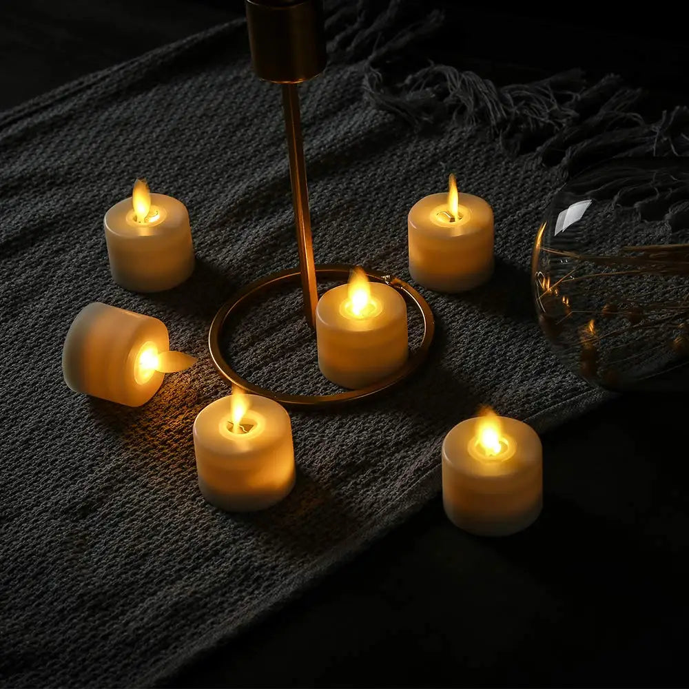 Ambient LED Candle Set, Flickering Flame Effect