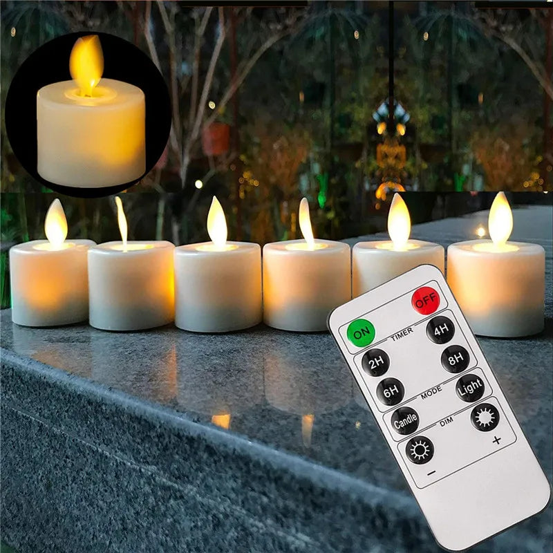 Ambient LED Candle Set, Flickering Flame Effect