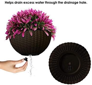 Braided Plant Hanging Basket with Chain, Suitable for Balcony and Garden