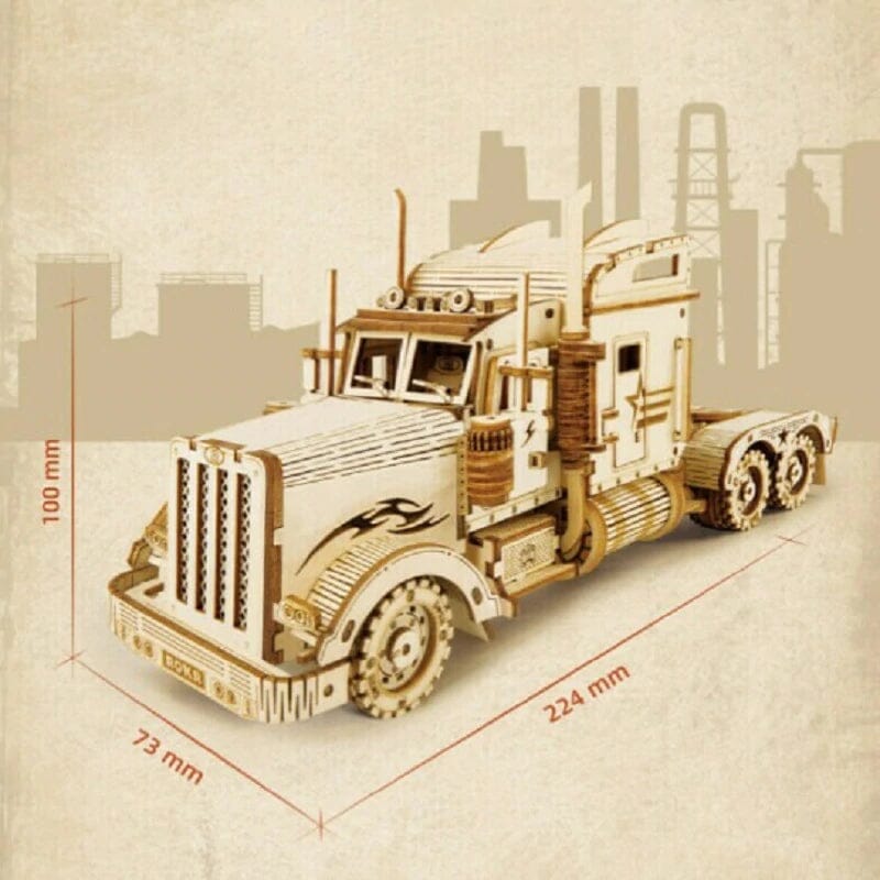 Intricate Wooden Mechanical Model Kit, Engaging Design