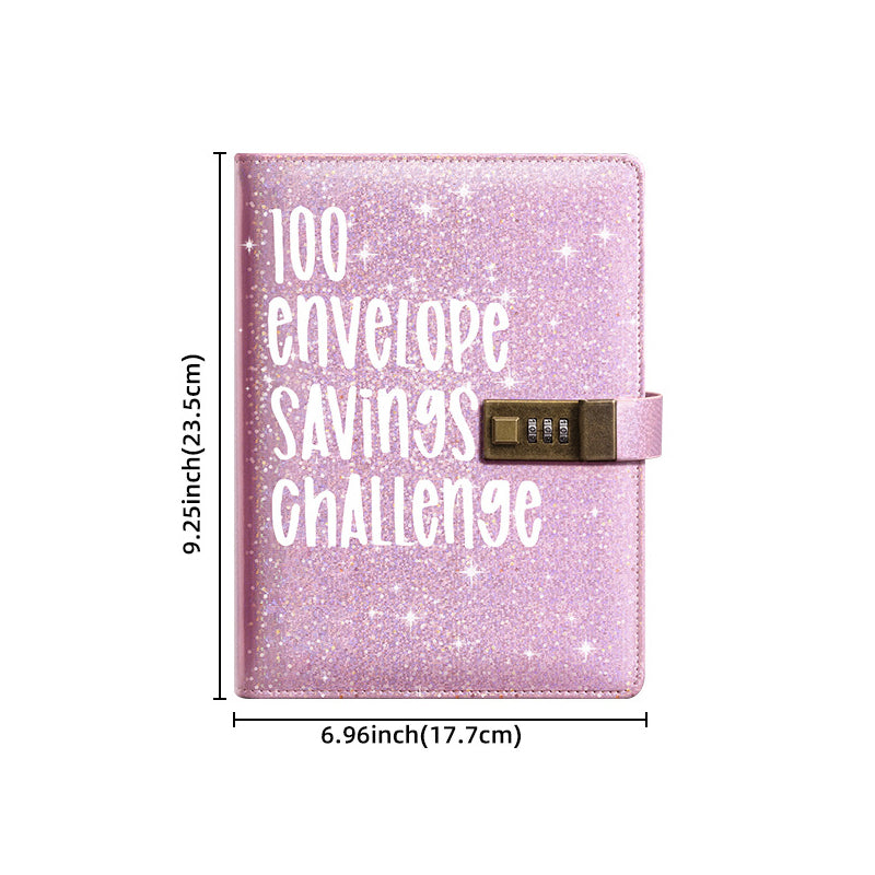 Savings Challenge Ledger With Password Lock  100-Day Budget Tracker