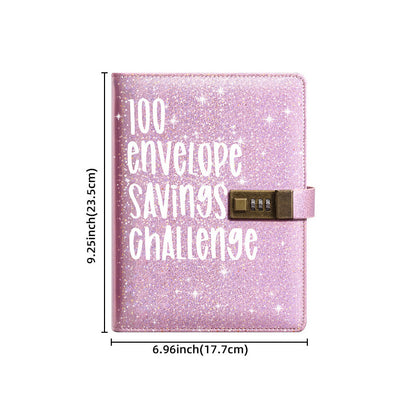 Savings Challenge Ledger With Password Lock  100-Day Budget Tracker