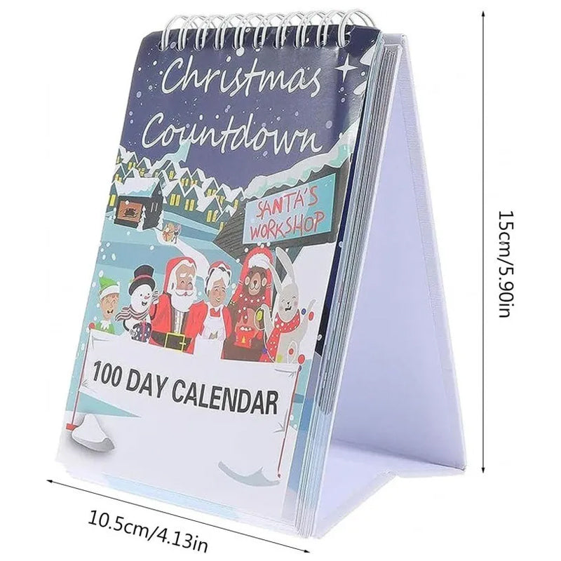 Foldable Christmas Countdown Calendar 100-Day Holiday Display