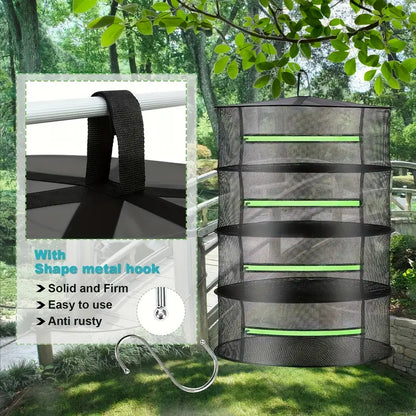 Foldable Drying Rack, Multi-Tier Mesh Design for Efficient Drying