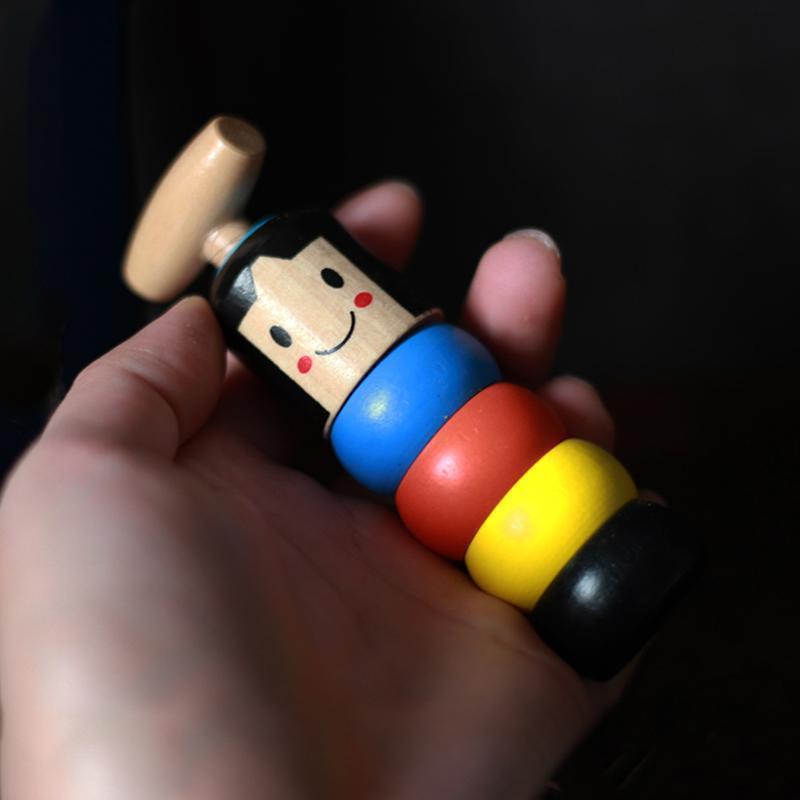 Wooden Magic Toy  Unbreakable Bouncing Doll
