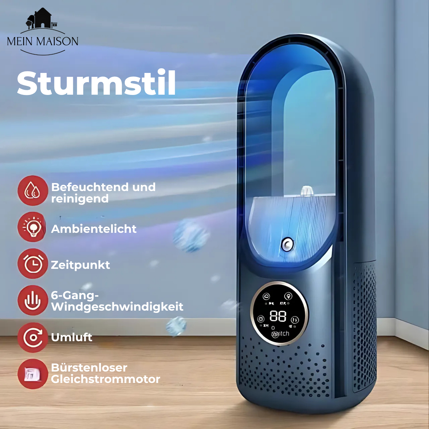 Bladeless USB Air Cooler | Quiet with Timer