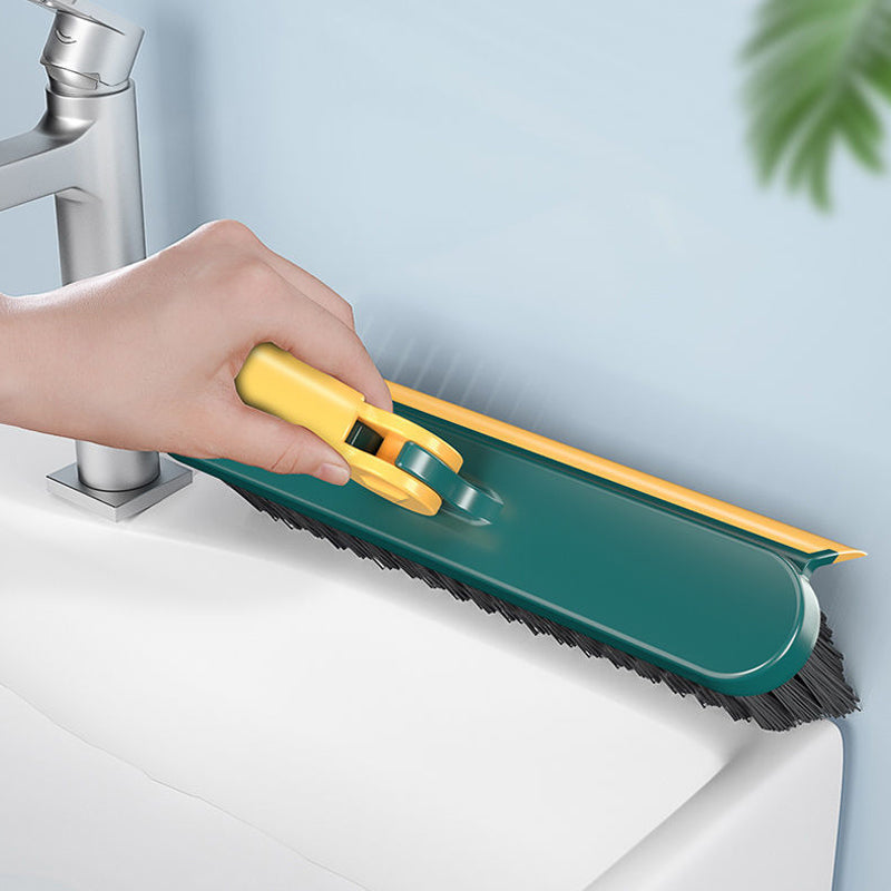 2-in-1 Floor Scrub Brush  V-Shaped Bristles & Rotating Head