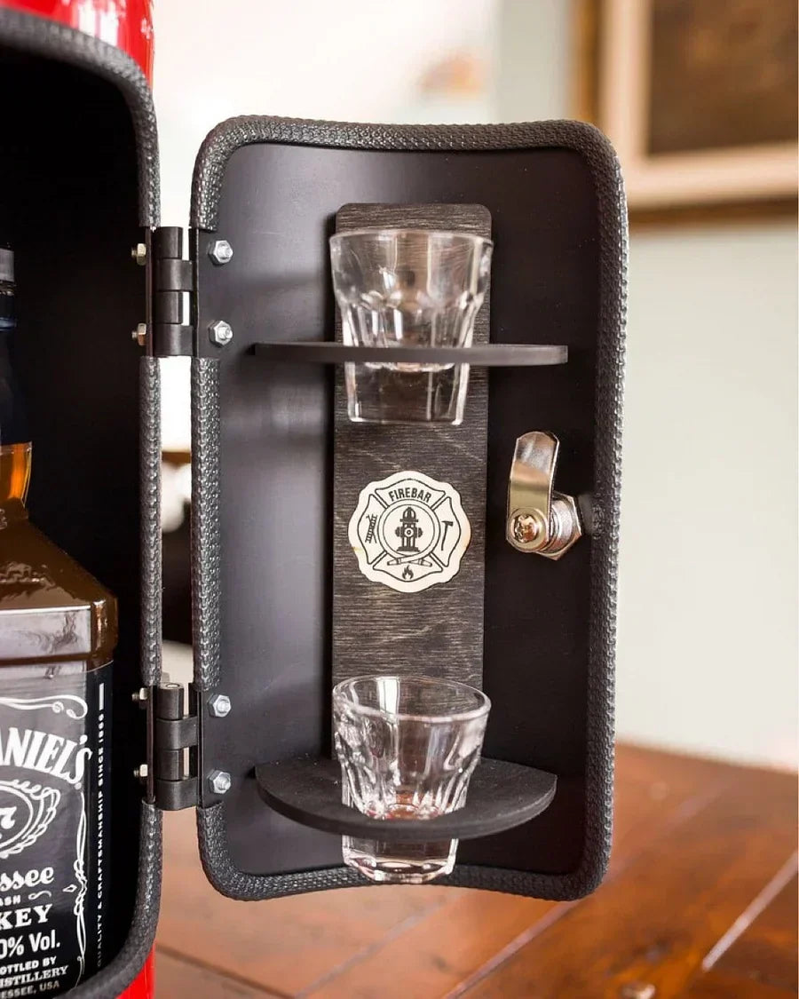 Red FireBar Hidden Mini Bar Stealthy Stylish