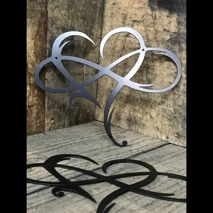 Decorative Iron Wall Art, Infinity Heart Design