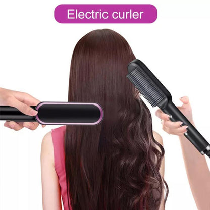 Hair Straightener Brush Frizz Control & Silky Smooth Finish