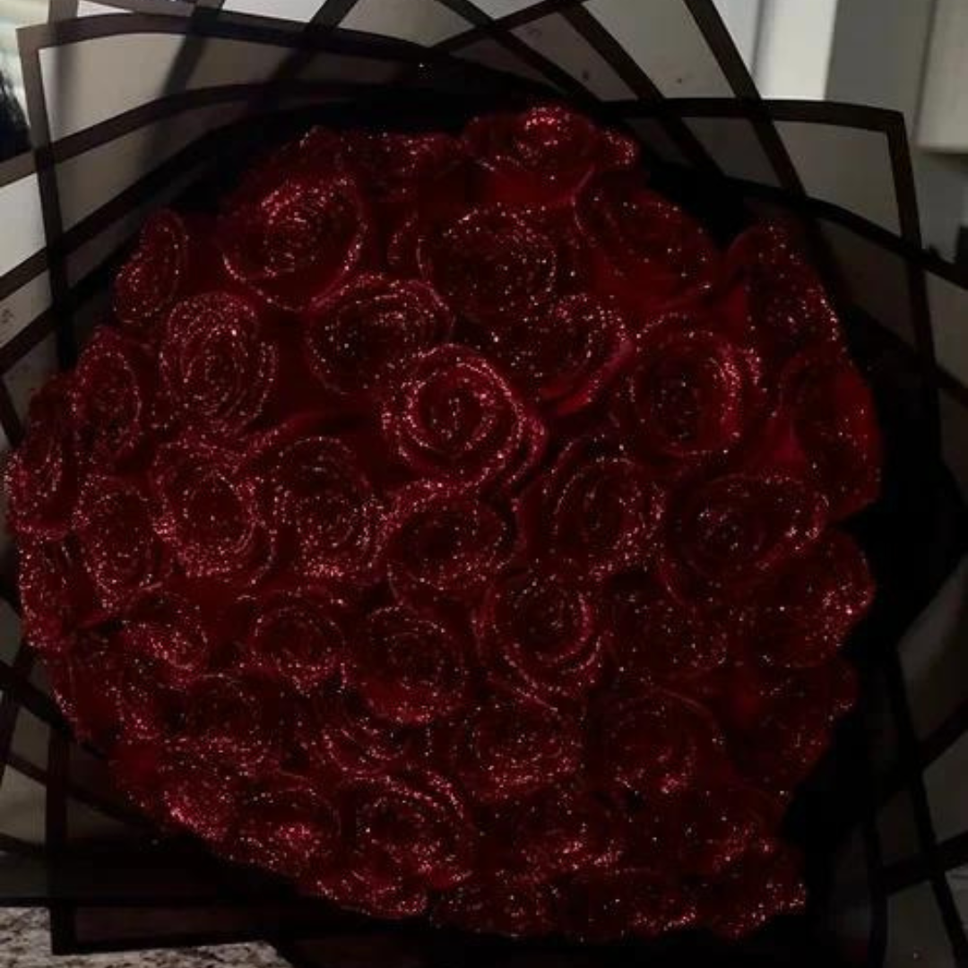 Roses décoratives à paillettes à offrir