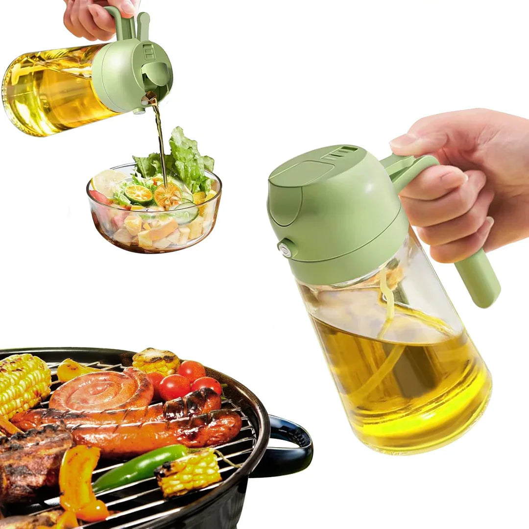 Versatile 2-in-1 Olive Oil Dispenser, Efficient