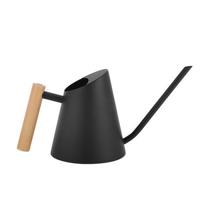 Stylish Watering Can, Wooden Handle Design