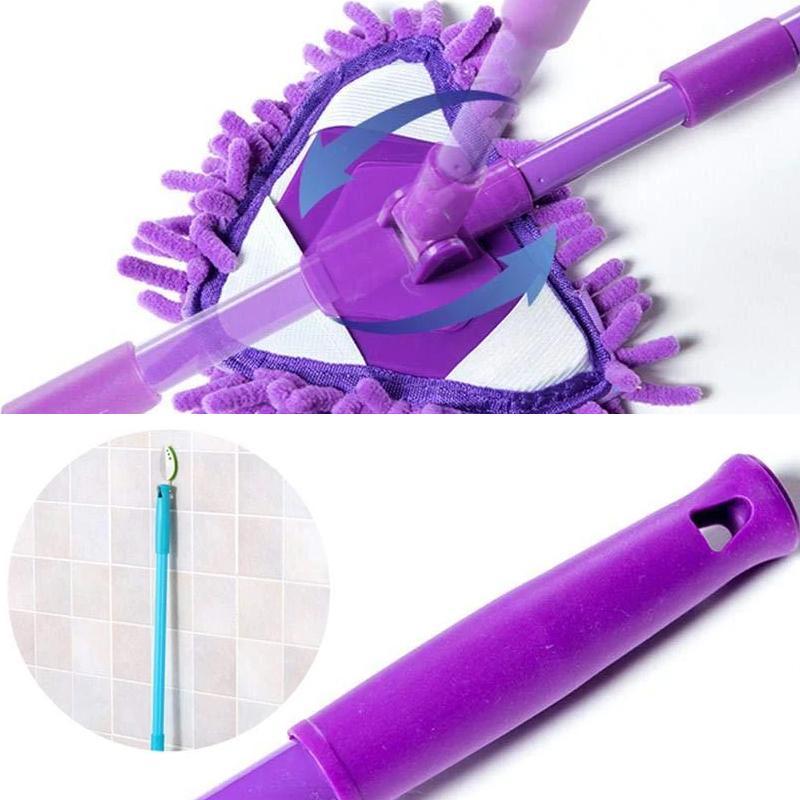 Rotatable Triangle Cleaning Mop  Adjustable Telescopic Handle