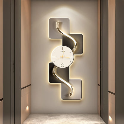 Large Geometric Wall Clock  Silent Movement Design