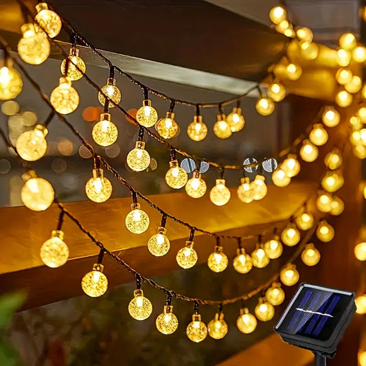 Solar Decorative String Lights, Vibrant Floral Design