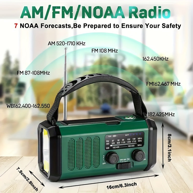 Multifunctional Emergency Radio with Flashlight and Charger