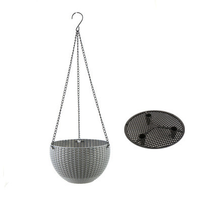 Braided Plant Hanging Basket with Chain, Suitable for Balcony and Garden