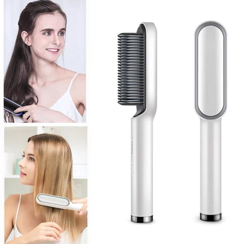 Hair Straightener Brush Frizz Control & Silky Smooth Finish