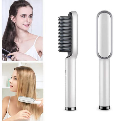 Hair Straightener Brush Frizz Control & Silky Smooth Finish