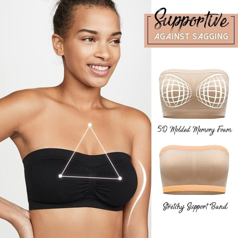 Wireless Strapless Bra  Stretch Fit