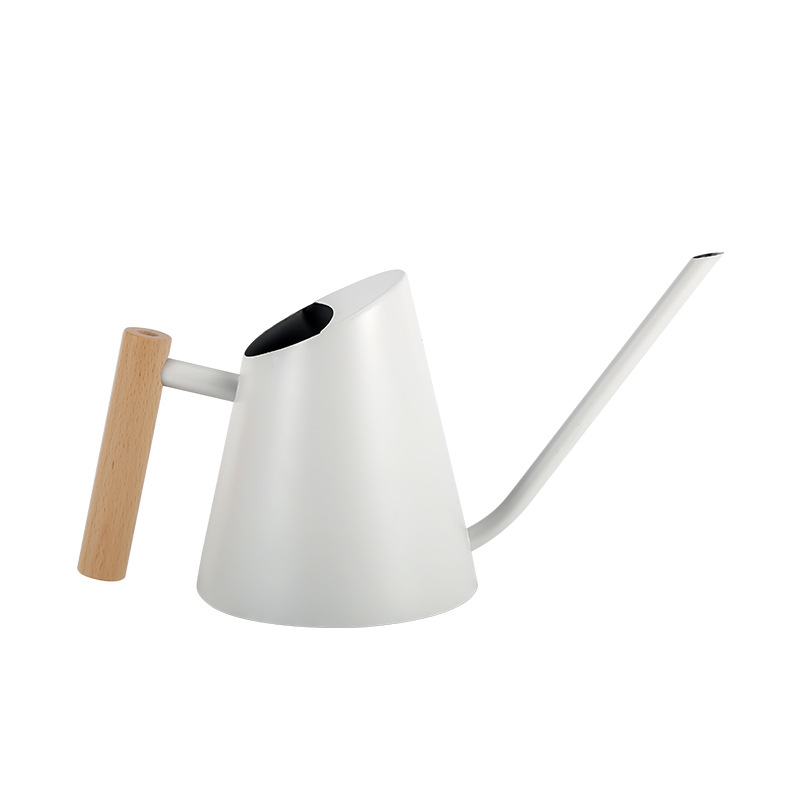 Stylish Watering Can, Wooden Handle Design