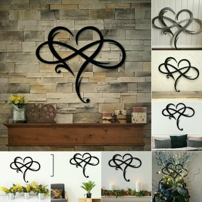 Decorative Iron Wall Art, Infinity Heart Design