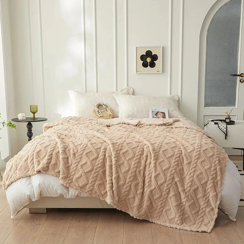 Reversible Plush Blanket, Cozy Design