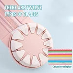 Paper Cutter  Rotating Disc with Multiple Cutting Patterns, 12-in-1