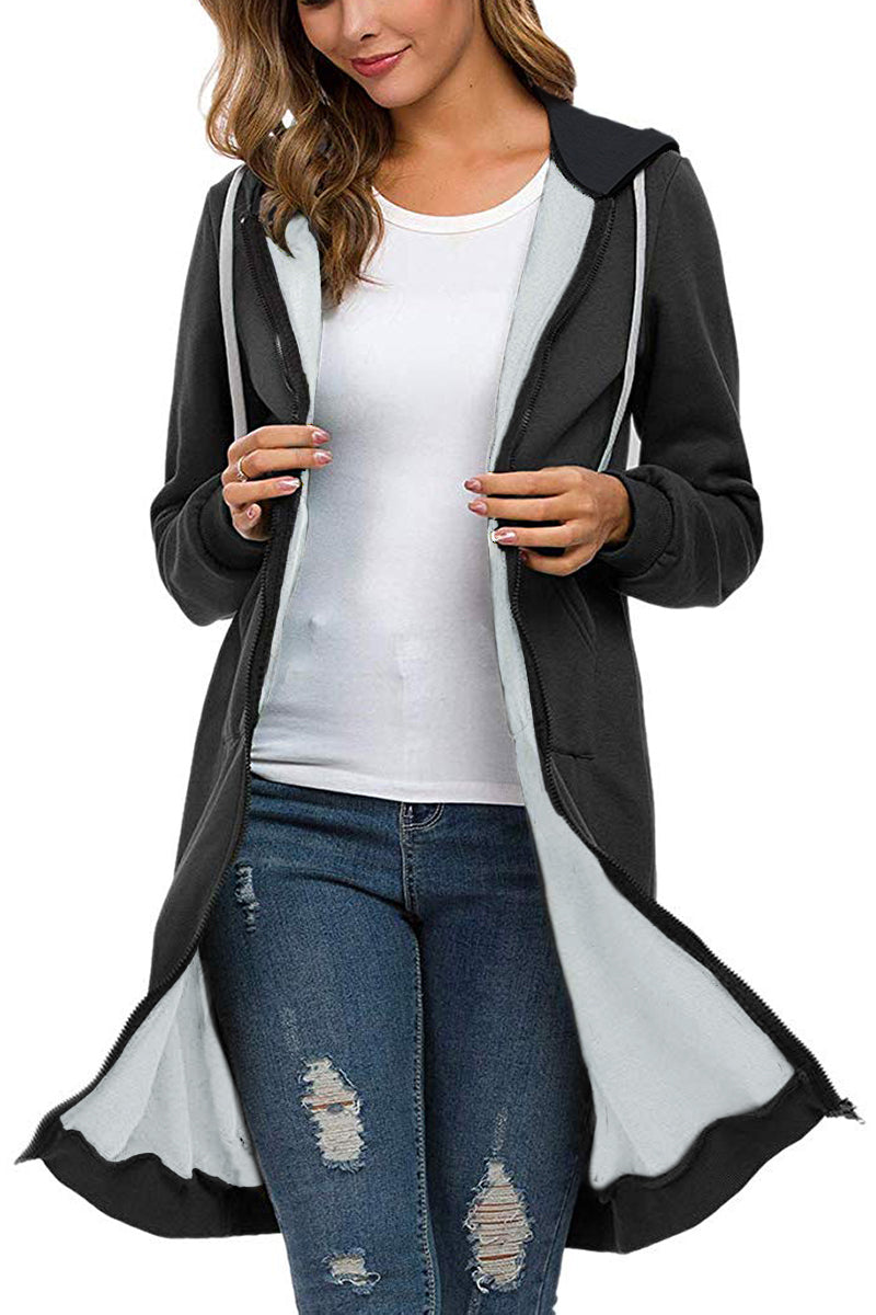 Women's Oversized Zip-Up Hoodie | Long Fit