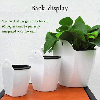 Modern Self-Watering Hanging Planter, Wall-Mounted Design