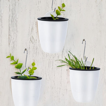 Modern Self-Watering Hanging Planter, Wall-Mounted Design