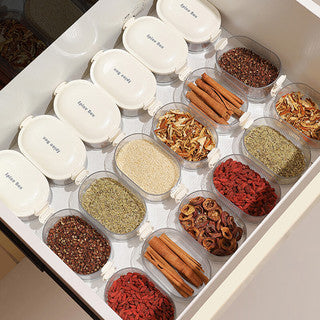 Compact spice organizers, efficient storage