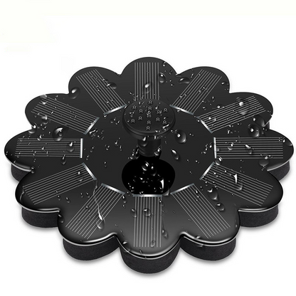 Solar-Activated Water Fountain, Decorative Flower Design for Gardens and Pools