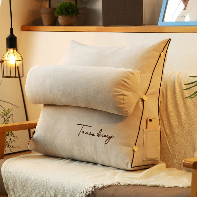 Wedge-Design Back Support Cushion, Adjustable